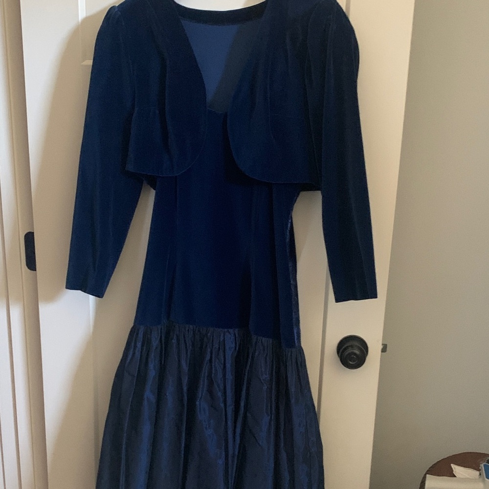Chic Long Sleeve Blue Dress